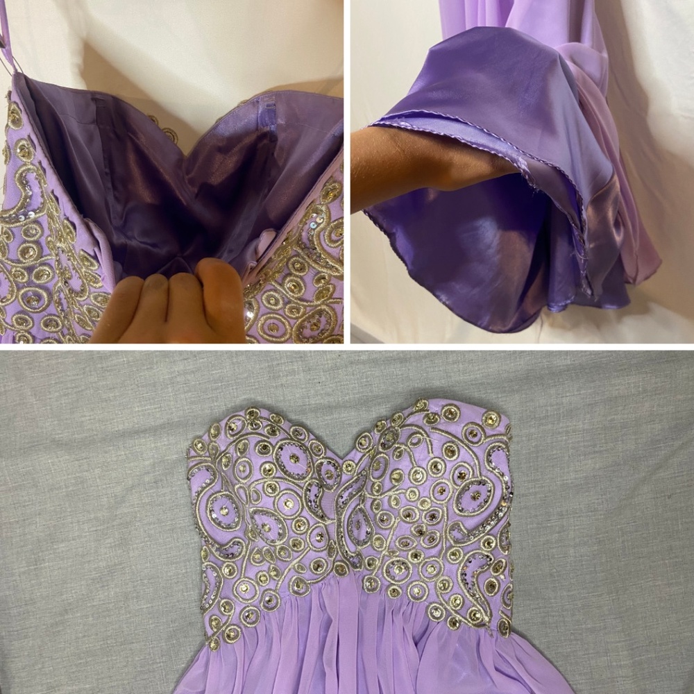 SLEEVELESS LILIAC PROM DRESS - Picture 3 of 5